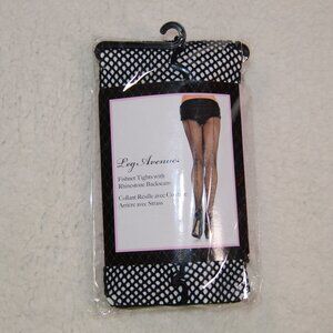 Leg Avenue NWT Fishnet stockings, rhinestone backseam stockings OS